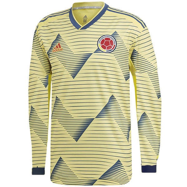 Tailandia Camiseta Colombia 1ª ML 2019 Amarillo